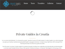 Tablet Screenshot of privateguidesincroatia.com